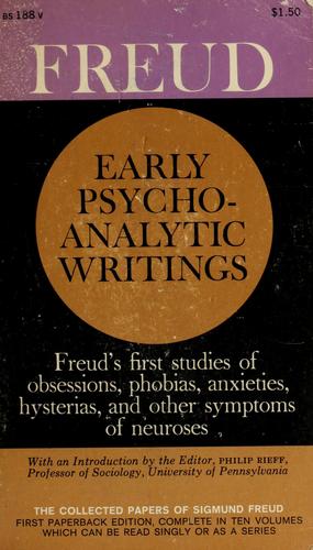 Early Psychoanalytic Writings