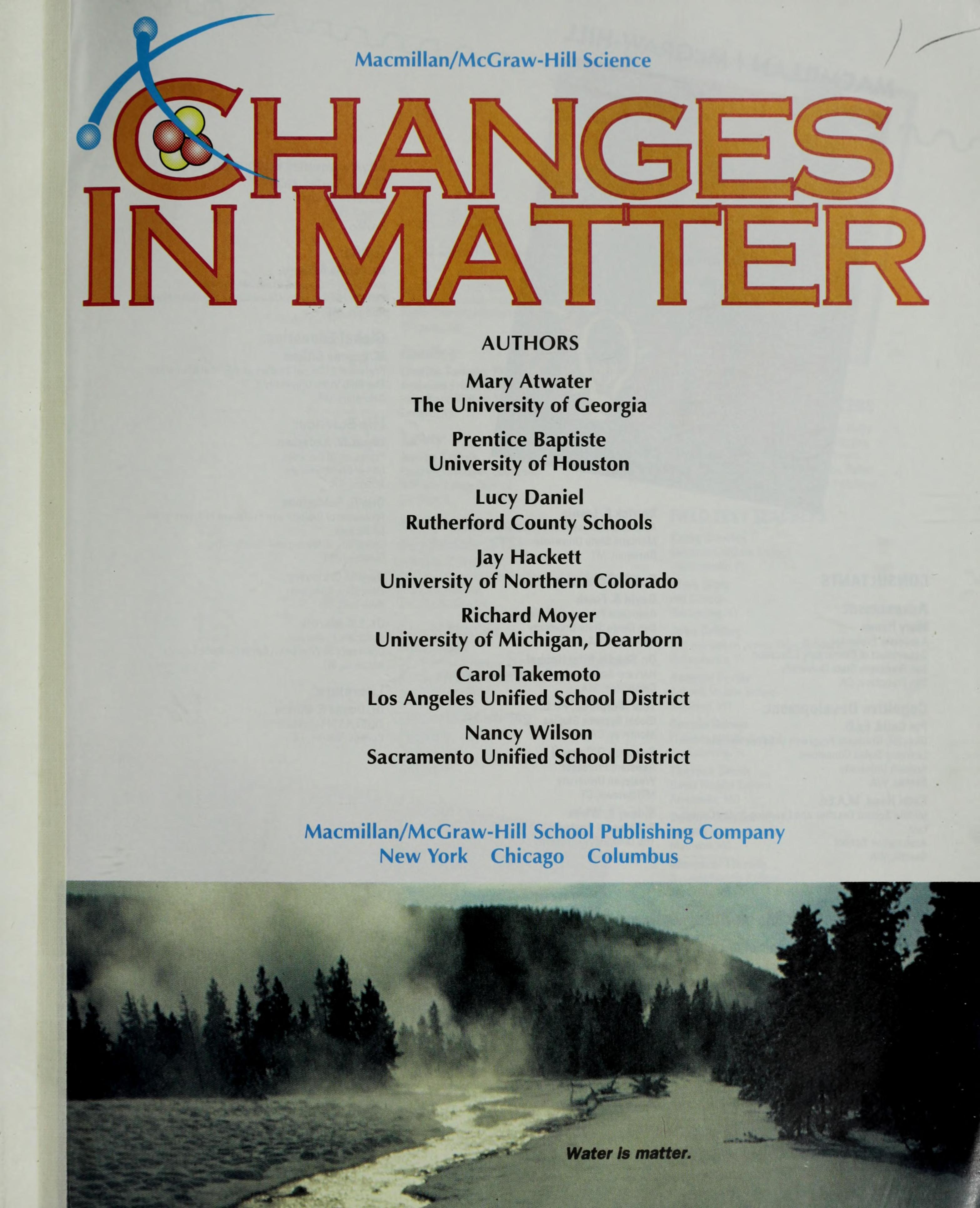 Macmillan/McGraw-Hill Science Science Turns Minds on Grade 7 Unit 32 Changes in Matter