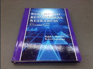 Beginning Behavioral Research: A Conceptual Primer