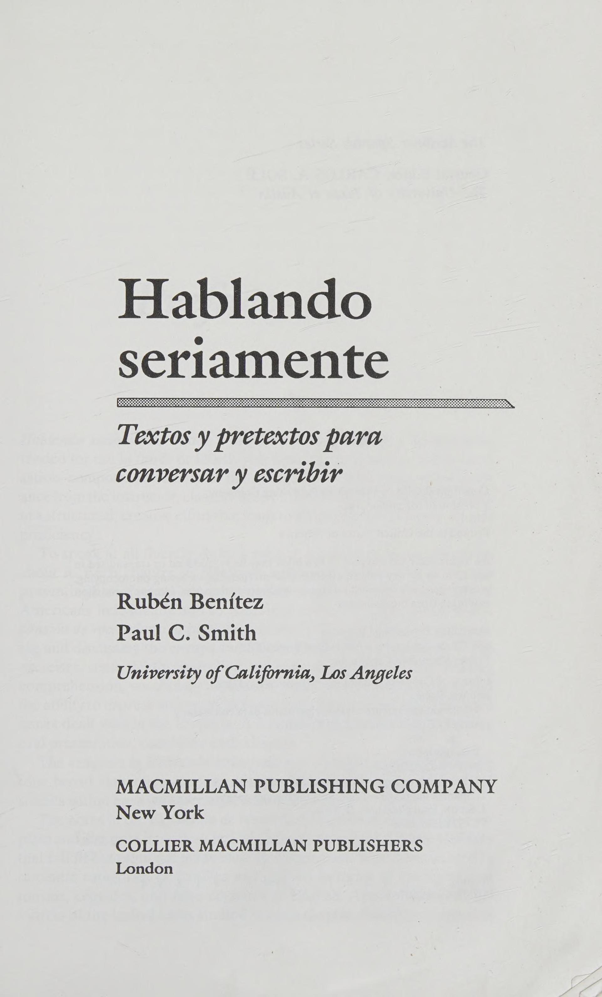 Hablando Seriamente