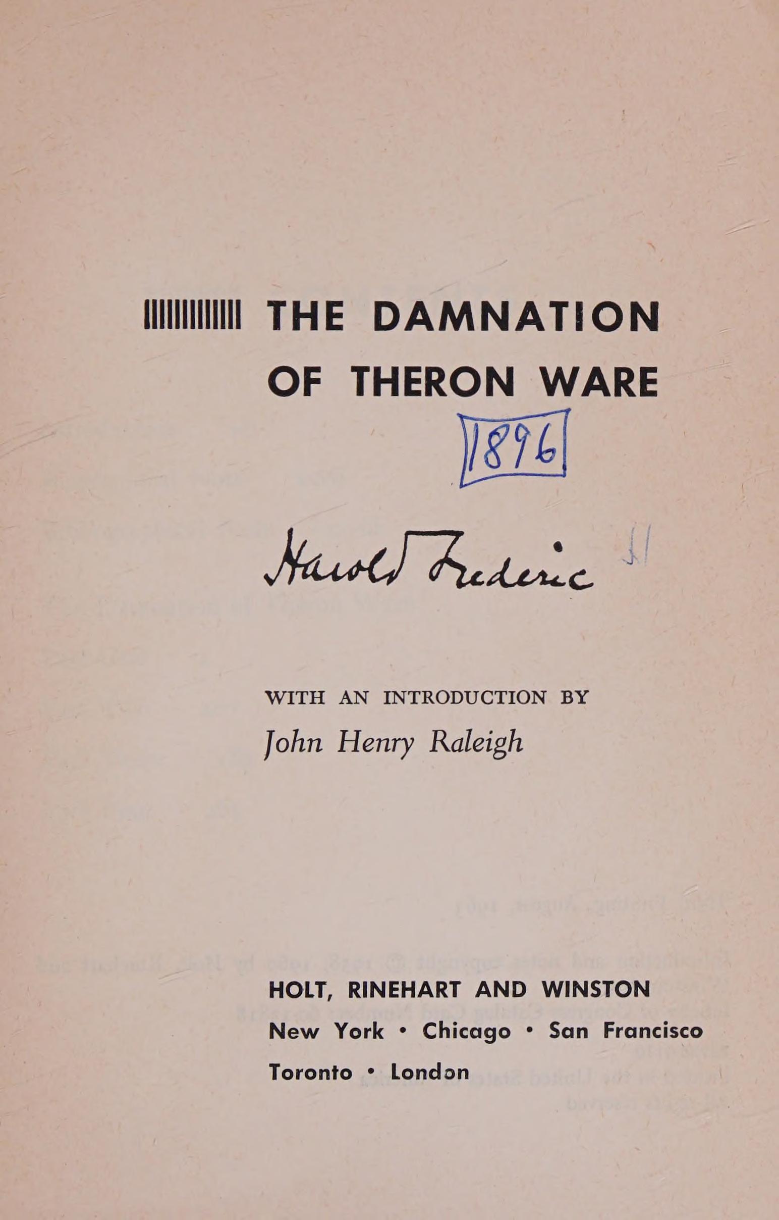 Damnation of Theron Ware