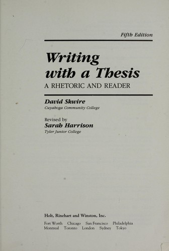 Writing with a Thesis