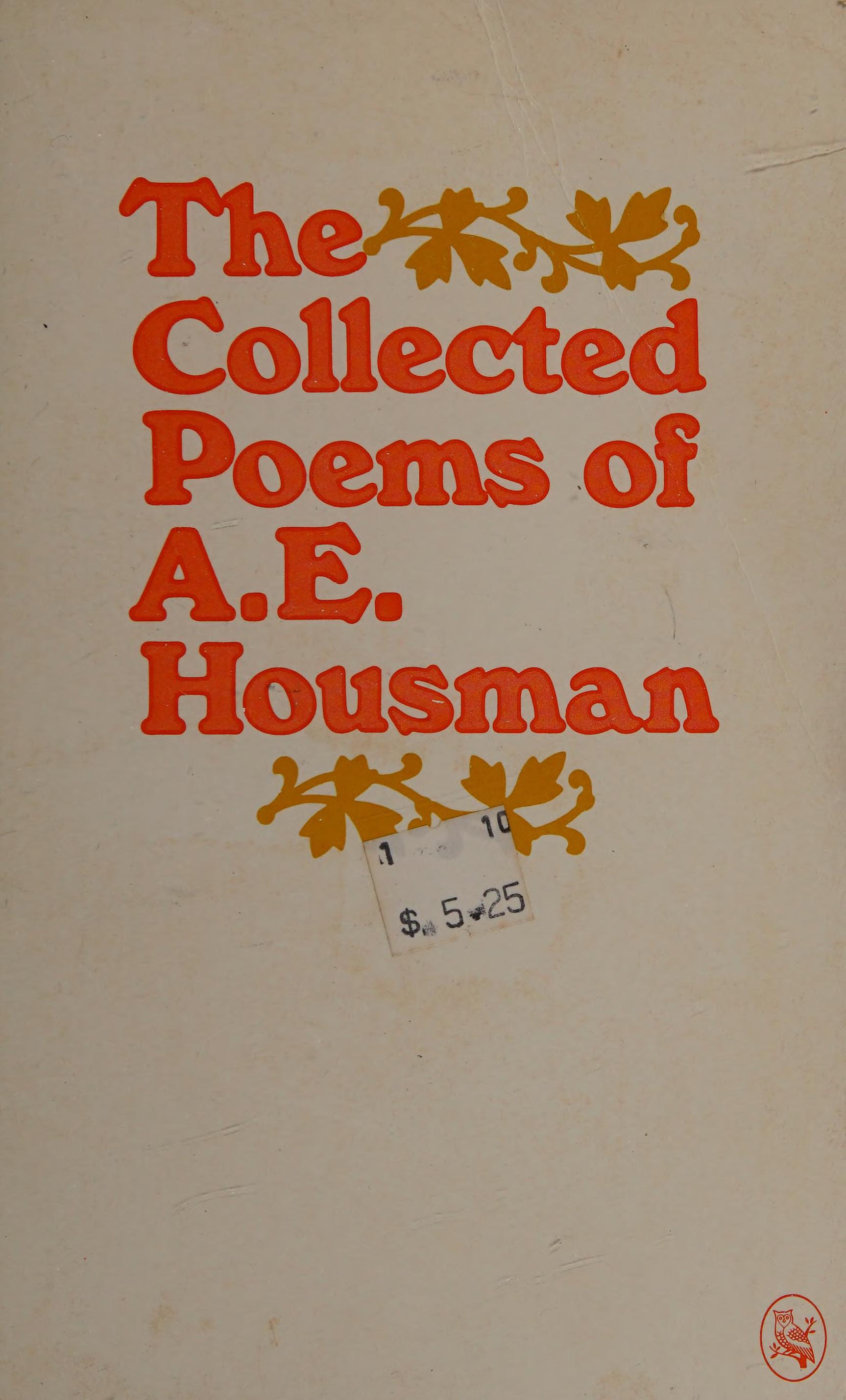 Collected Poems of a. E. Housman