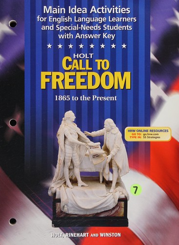 Call to Freedom Grade 7 Main Idea Activities 1865 to Present