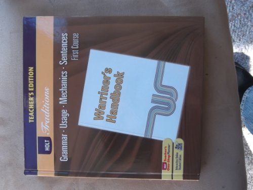 Warriner's Handbook Teacher's Edition, First Course, Holt Traditions
