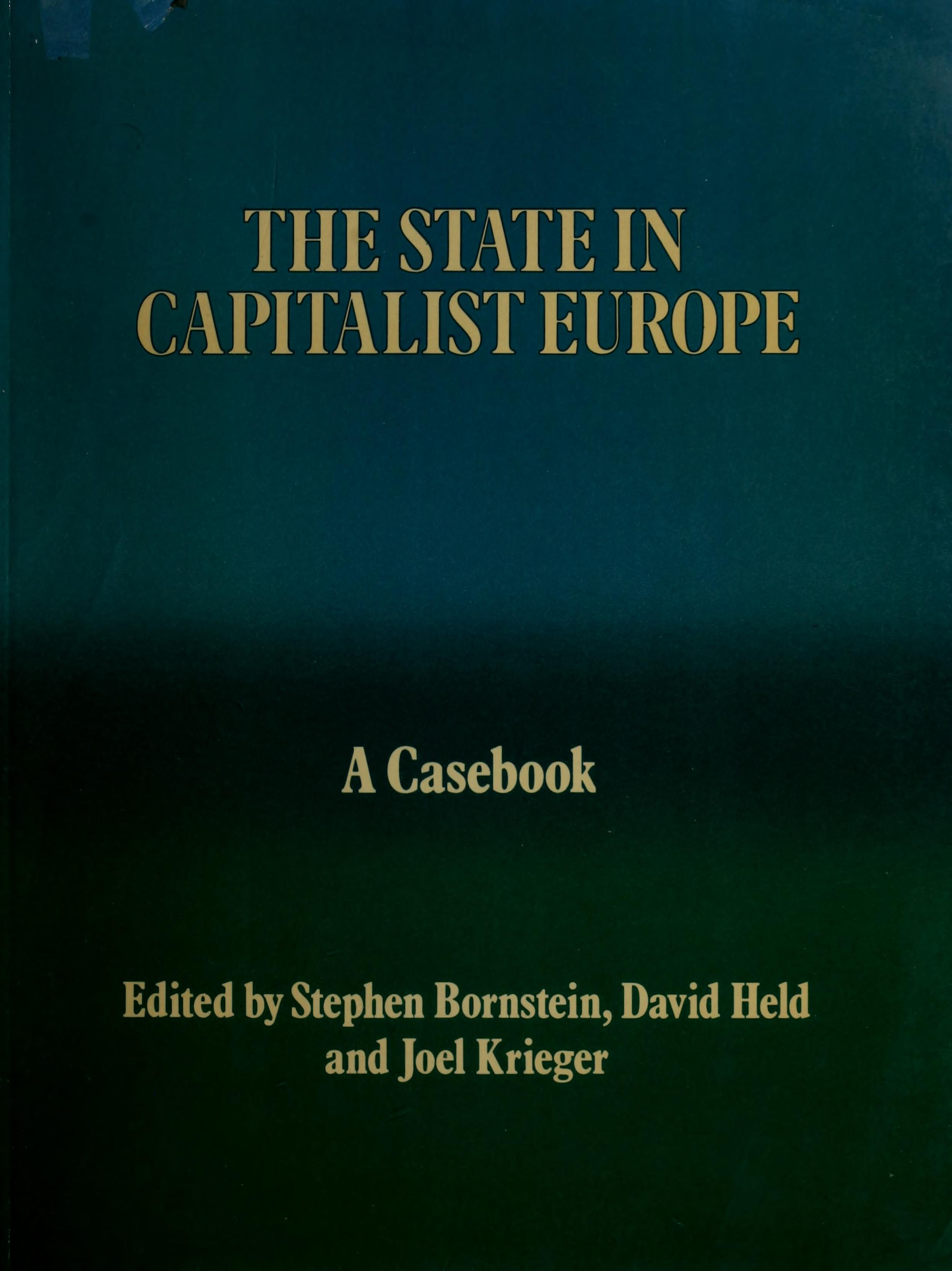 The State in Capitalist Europe