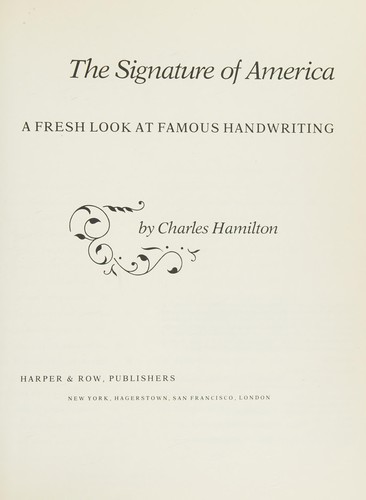 The Signature of America