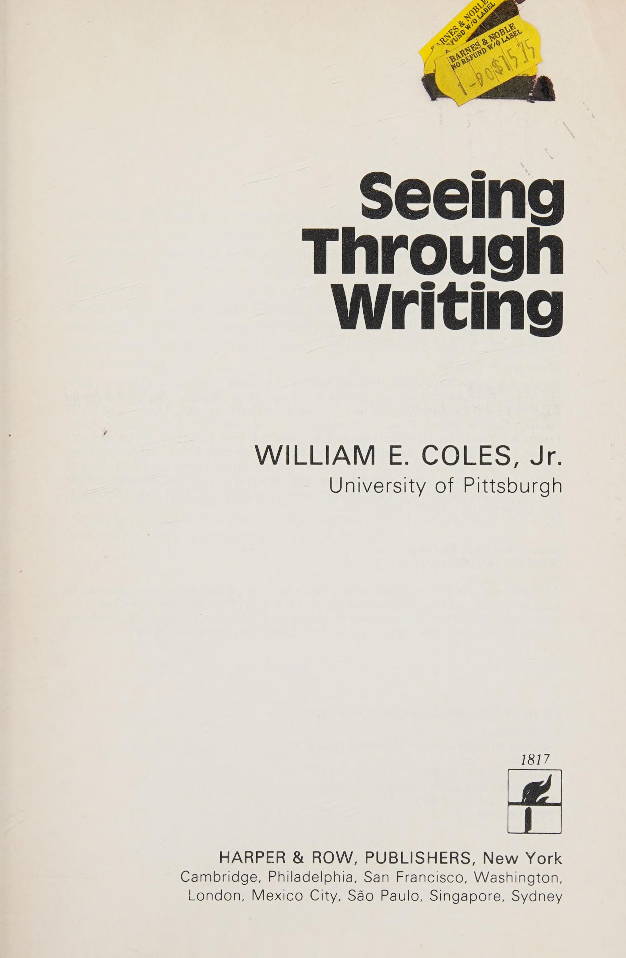 Seeing Through Writing