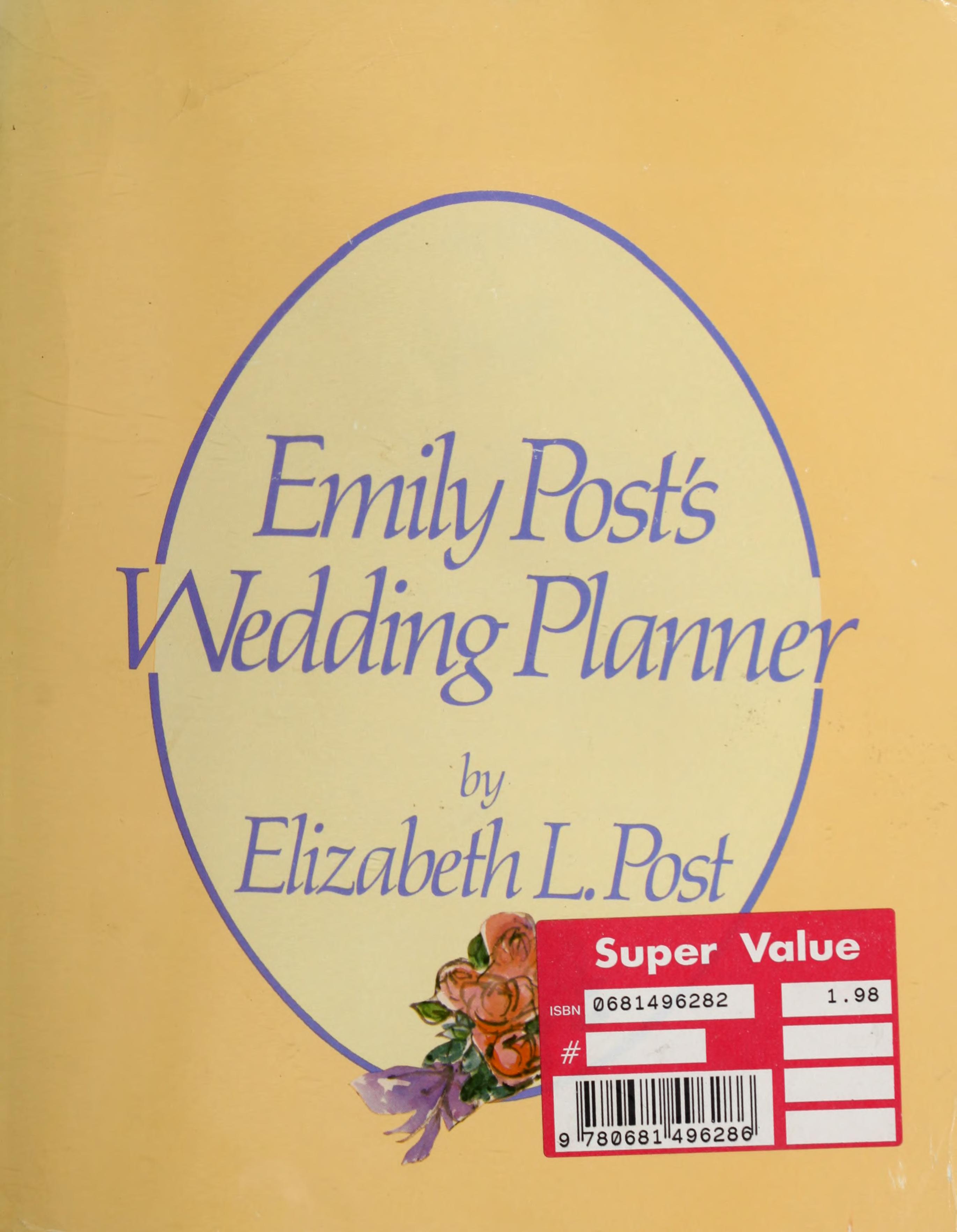 Emily Post's Wedding Planner