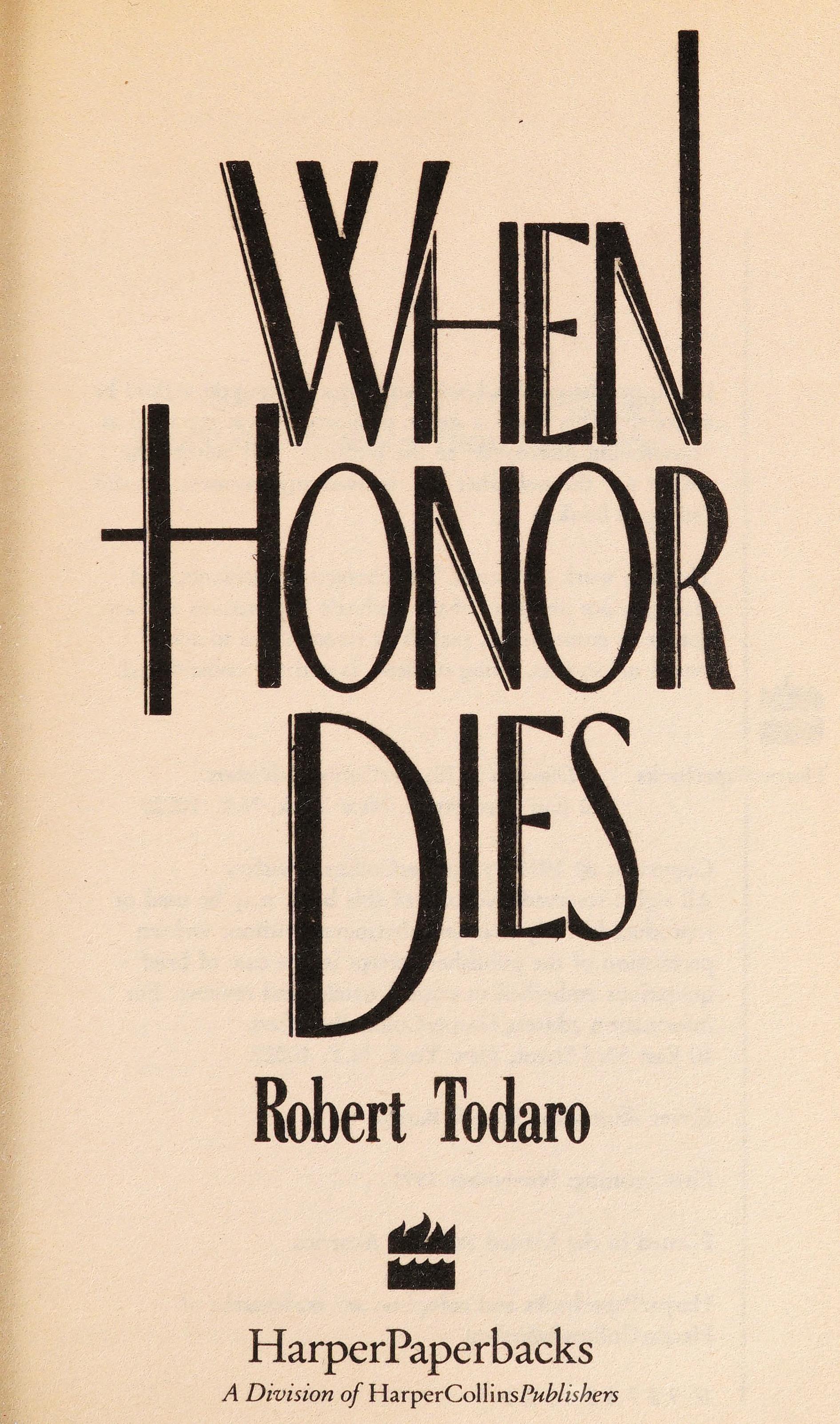 When Honor Dies