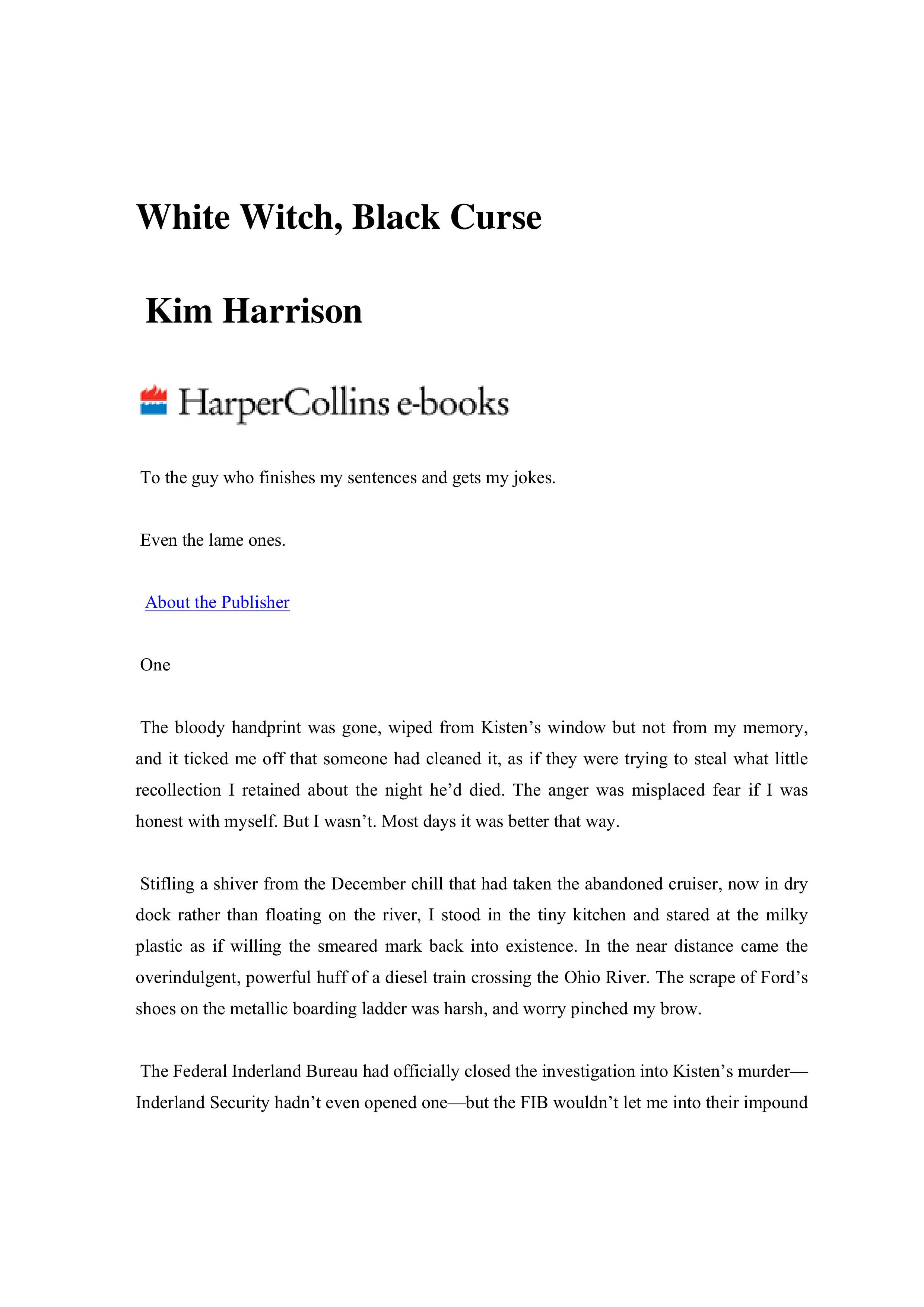 White Witch, Black Curse