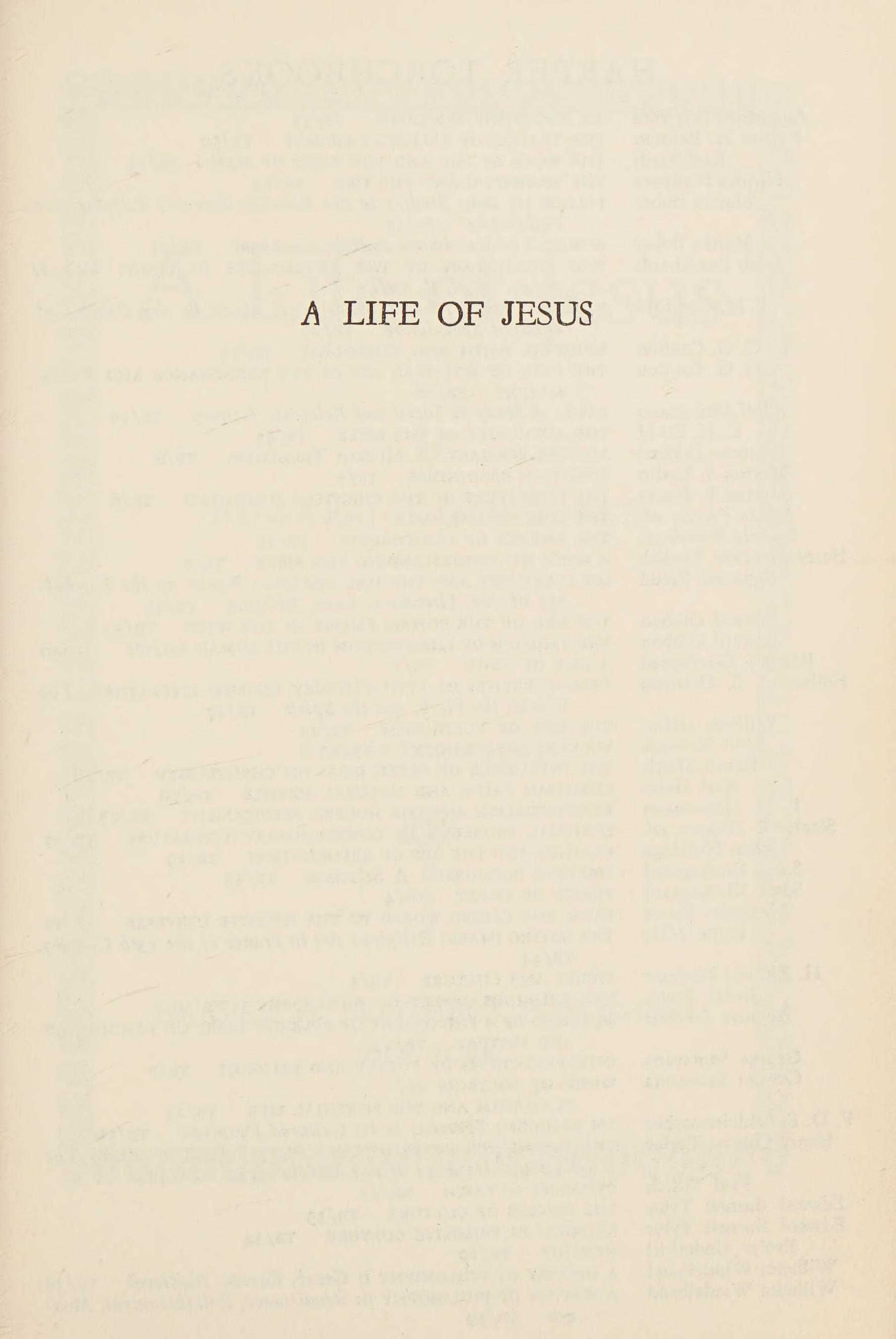 A Life of Jesus