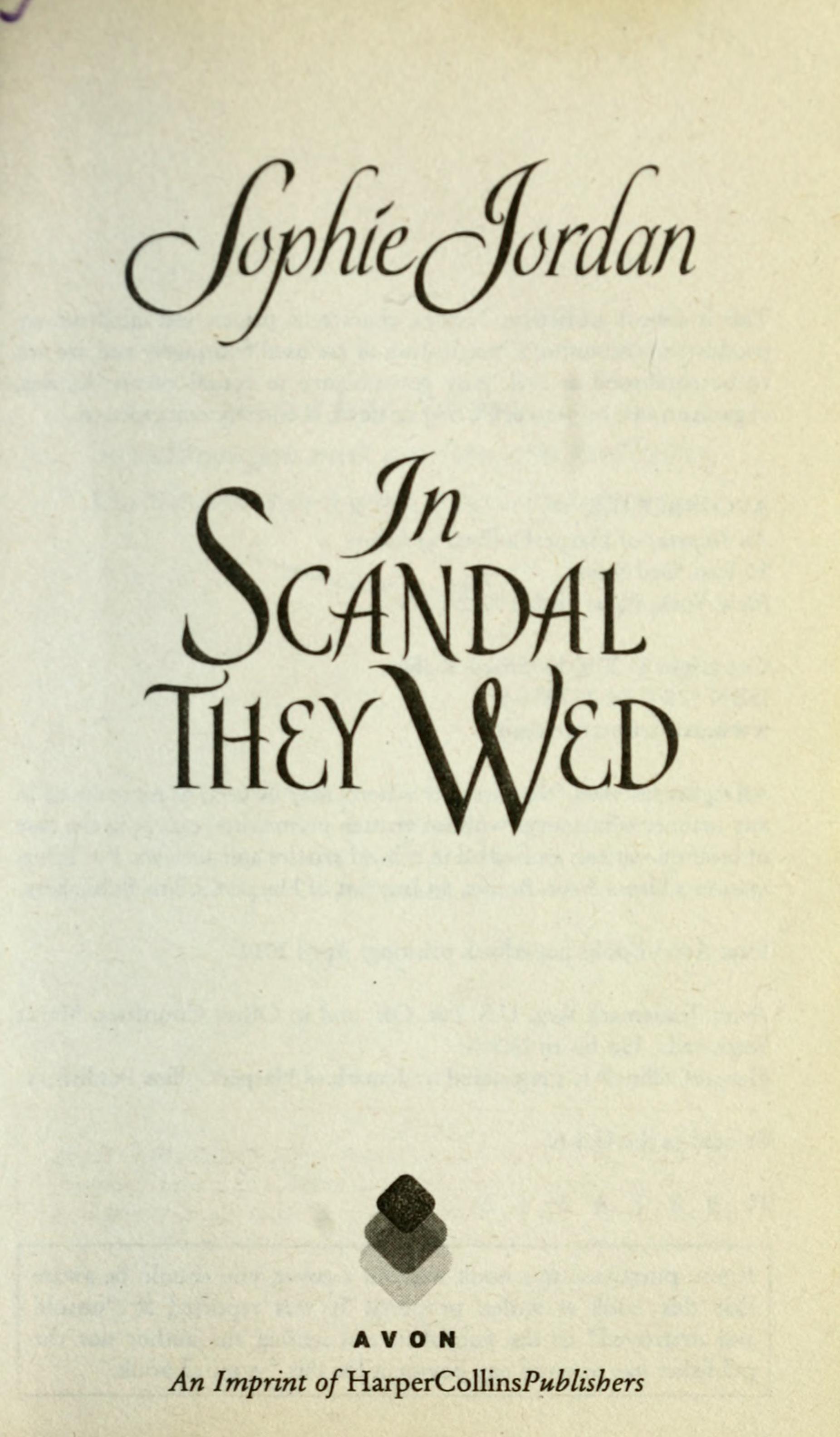 In Scandal They Wed