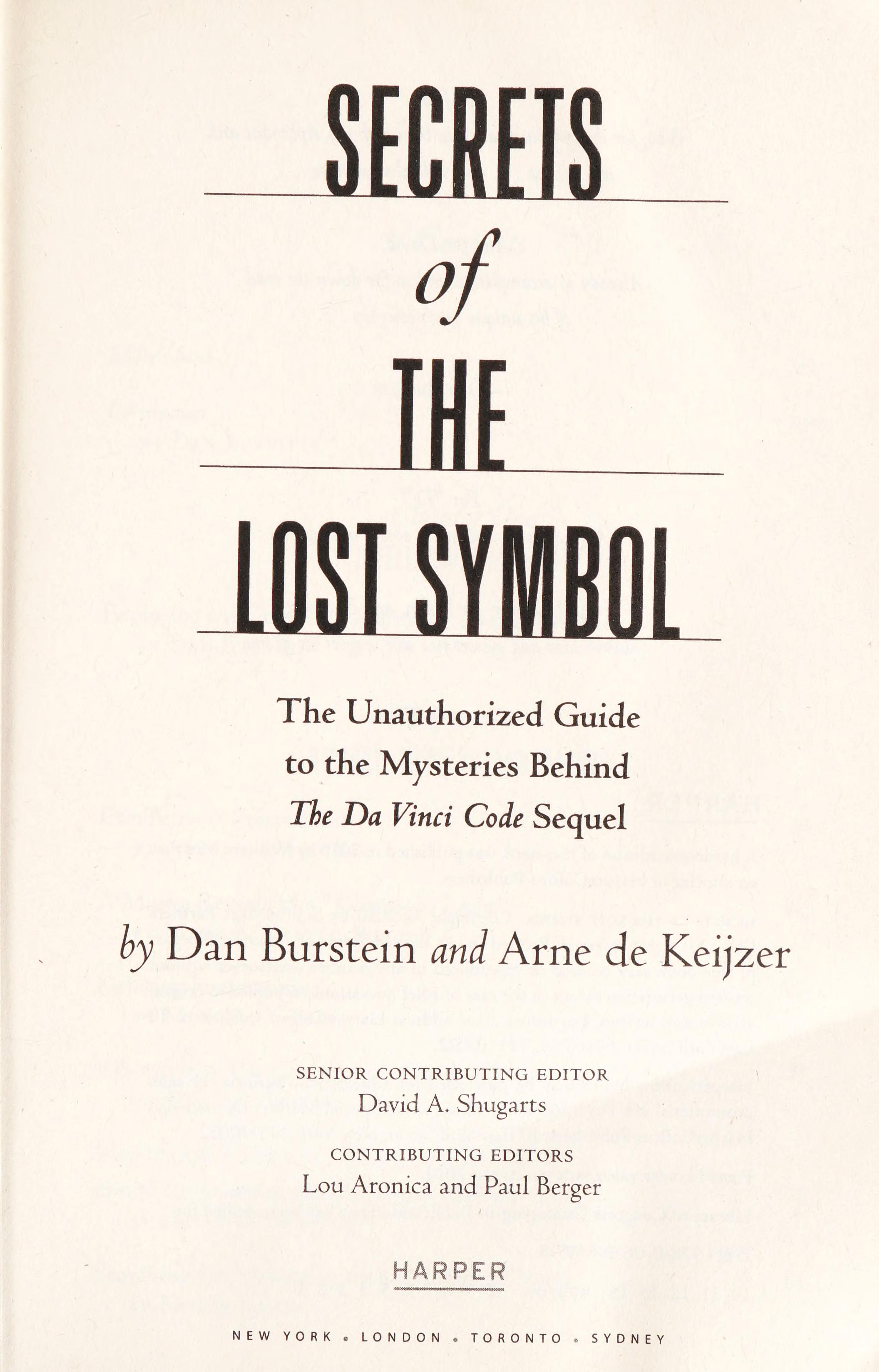 Secrets of the Lost Symbol