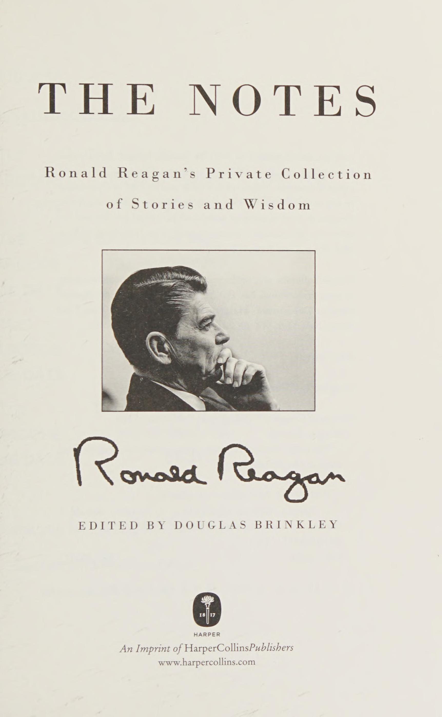 The Notes by Ronald Reagan, ISBN 9780062065131