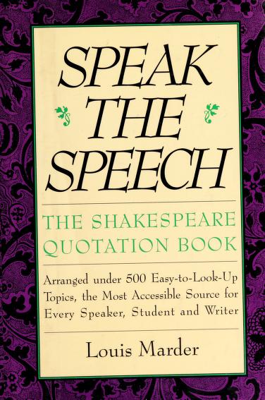 Speak the Speech