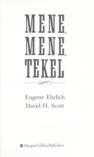 Mene, Mene, Tekel