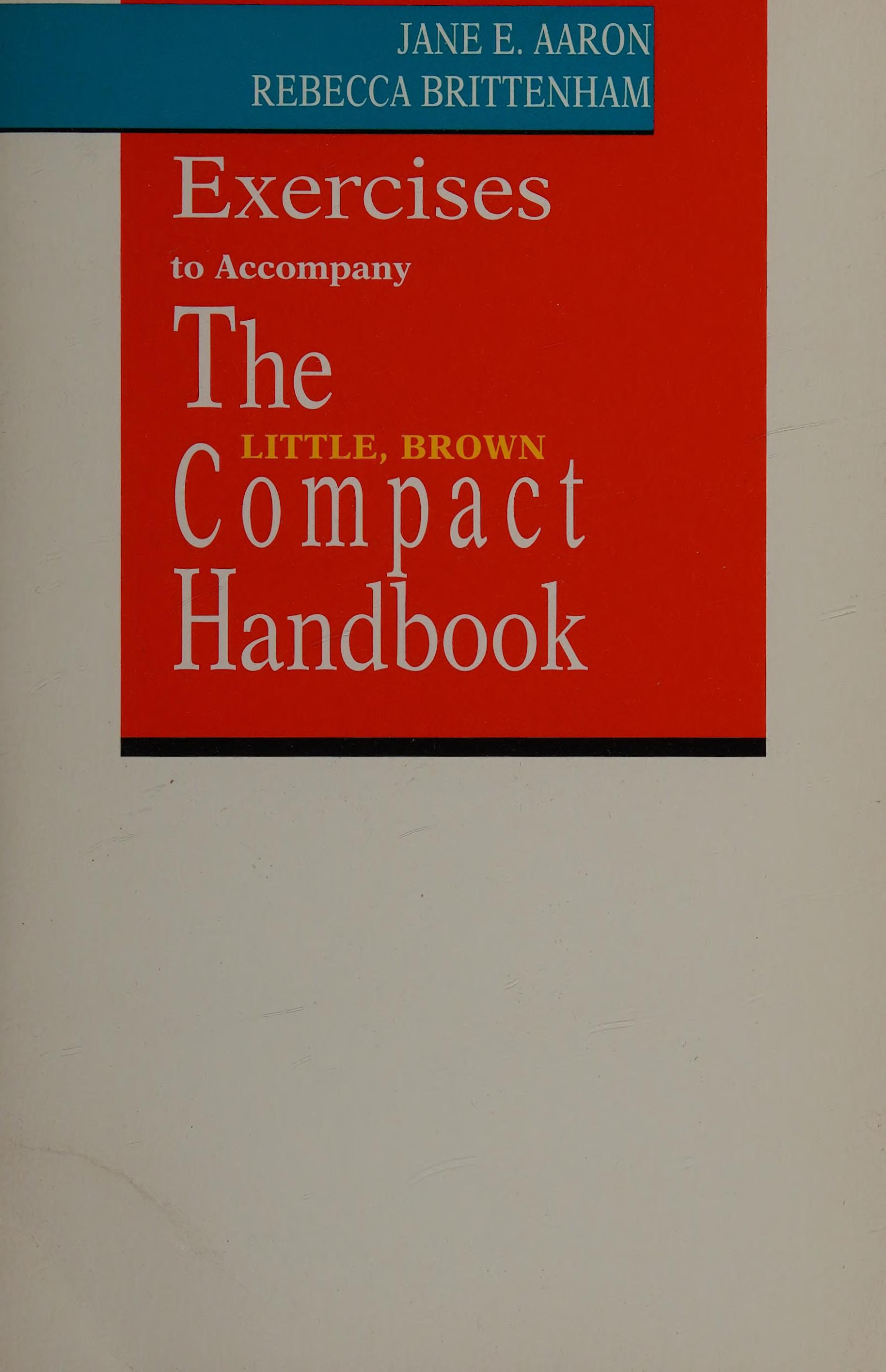 Little Brown Comp Hndbk Exer Bk