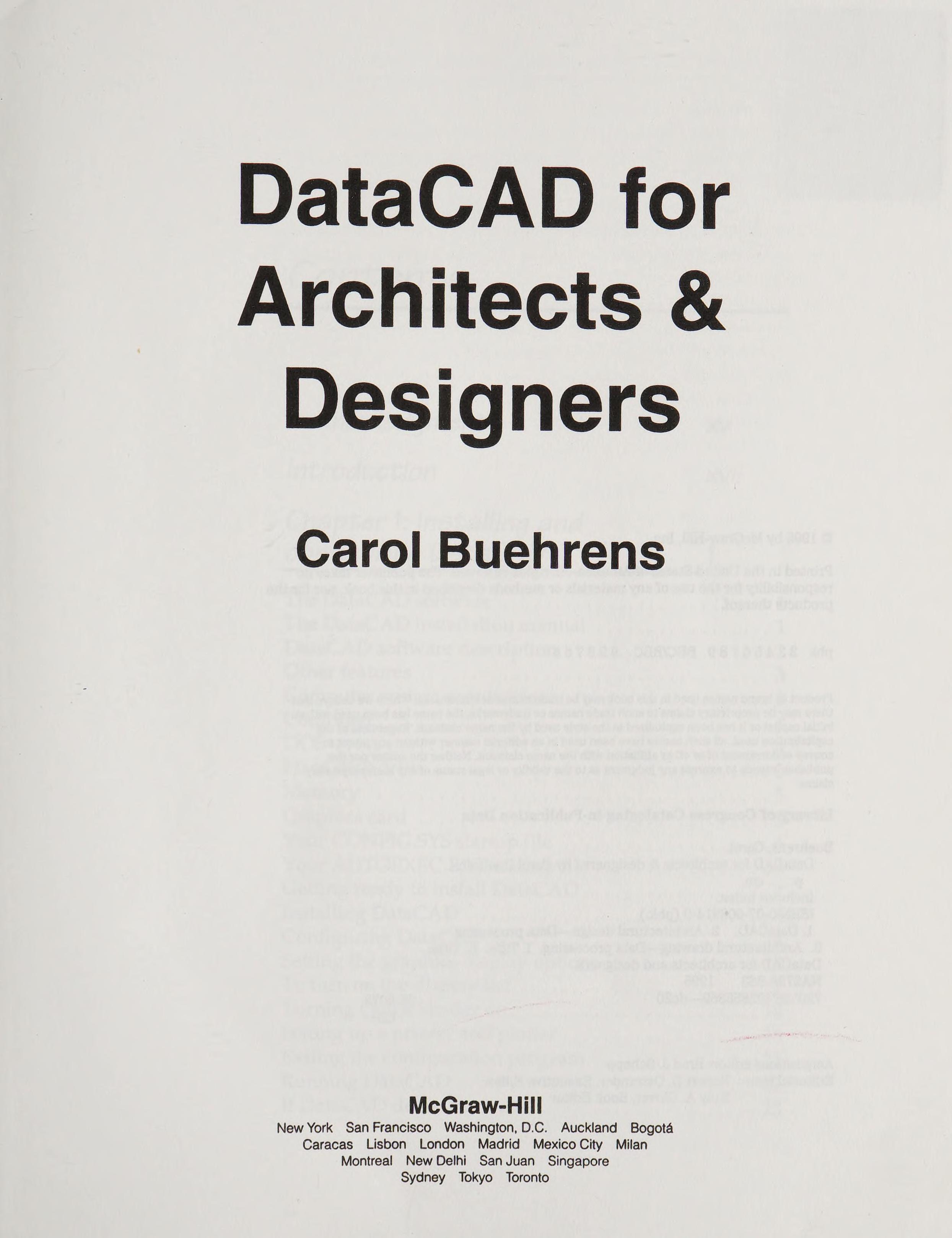 Datacad for Architects and Designers