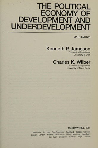 The Political Economy Of Development And Underdevelopment
