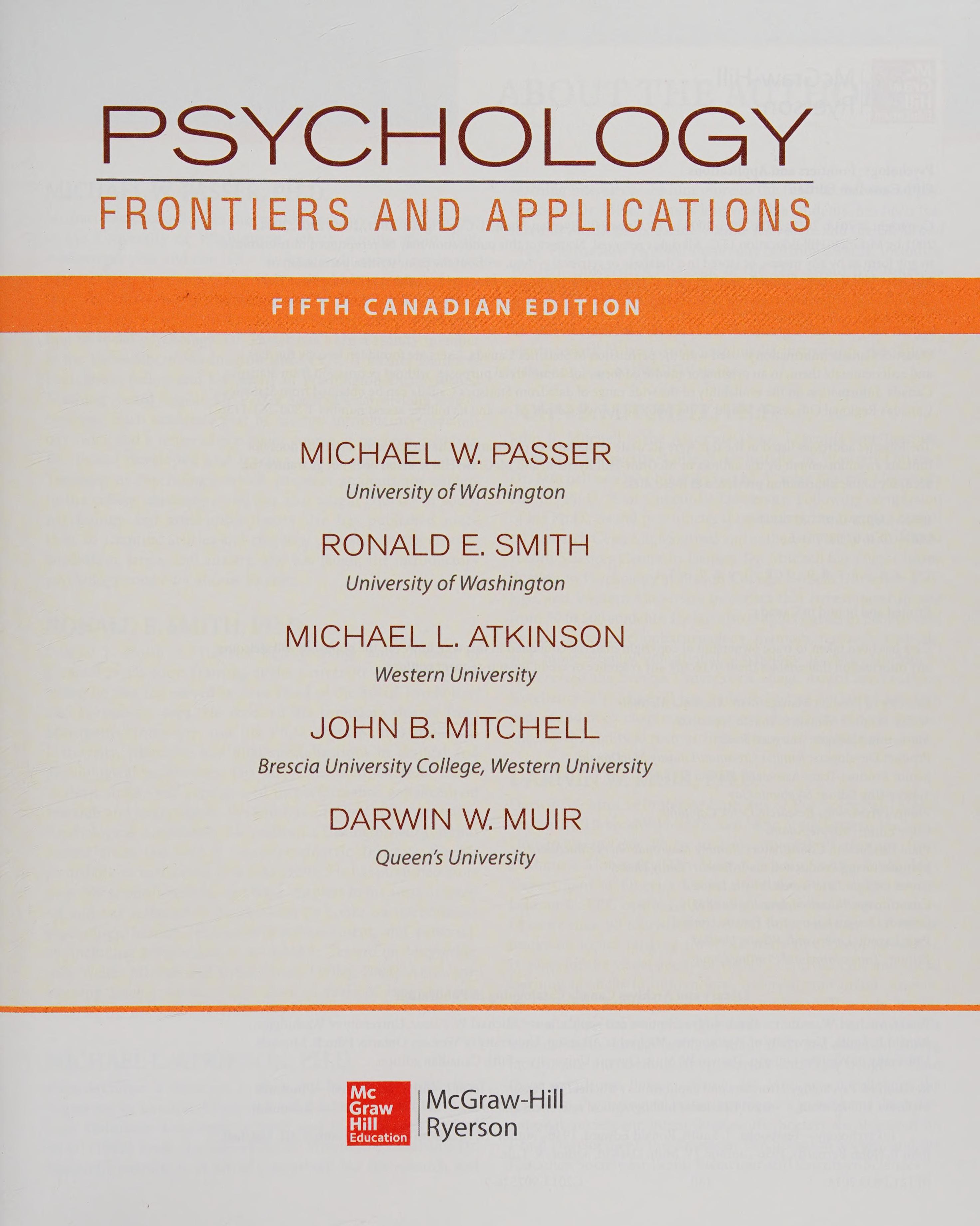 Psychology Frontiers and Applications