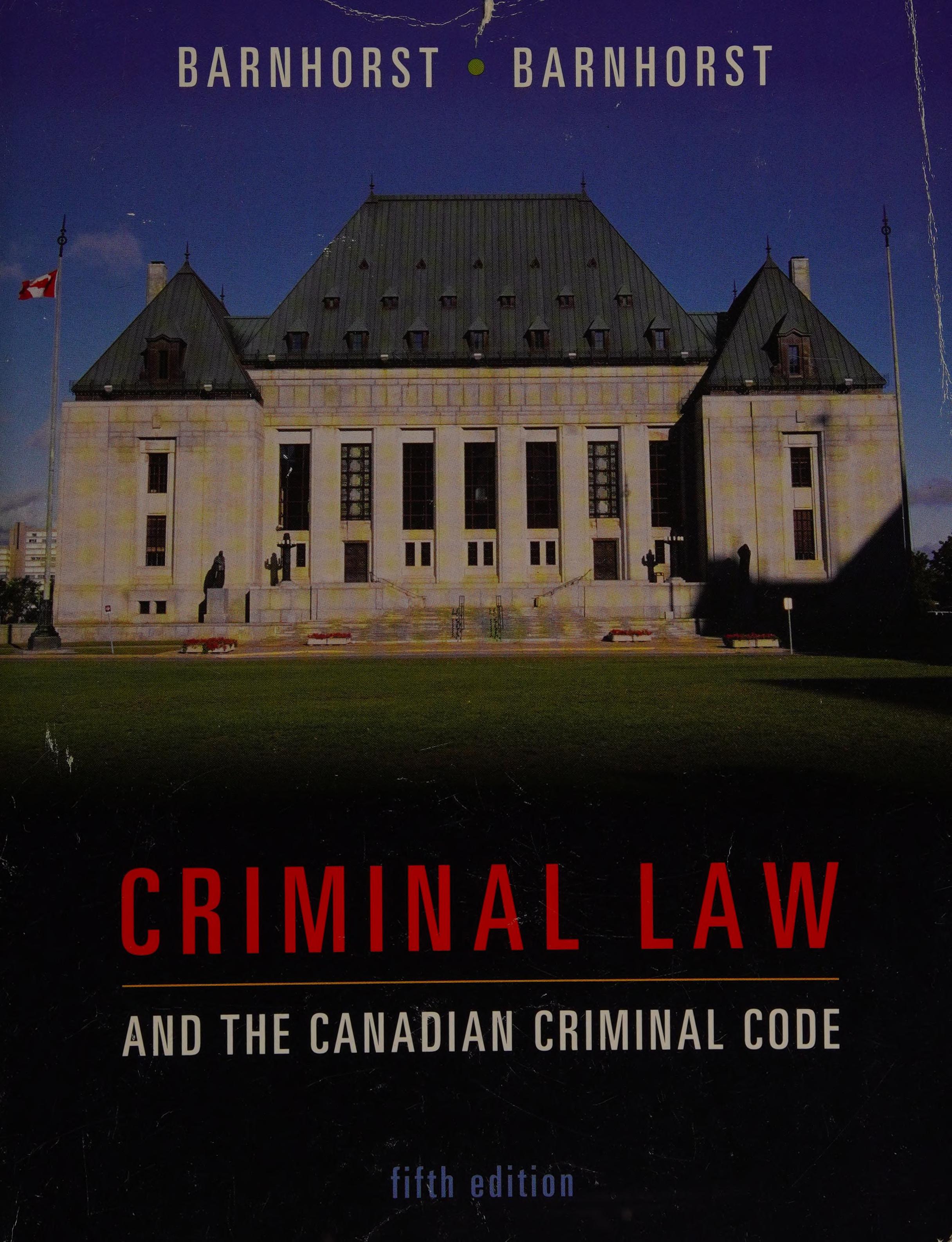 Criminal Law And The Canadian Criminal Code