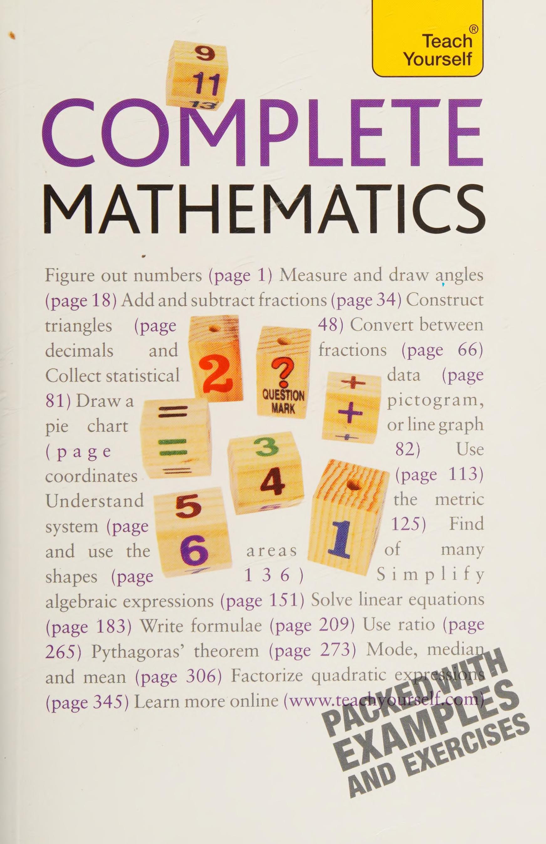 Complete Mathematics: A Teach Yourself Guide