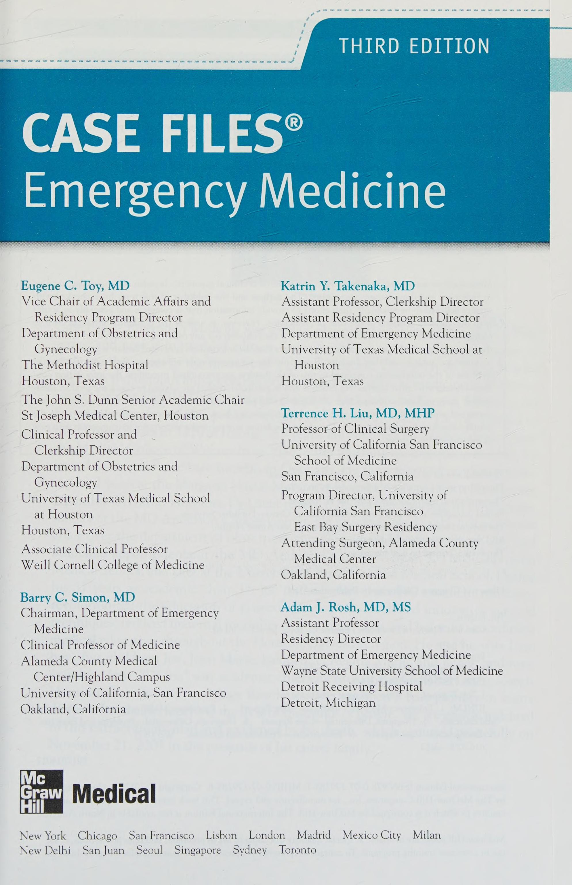 Case Files Emergency Medicine, Third Edition
