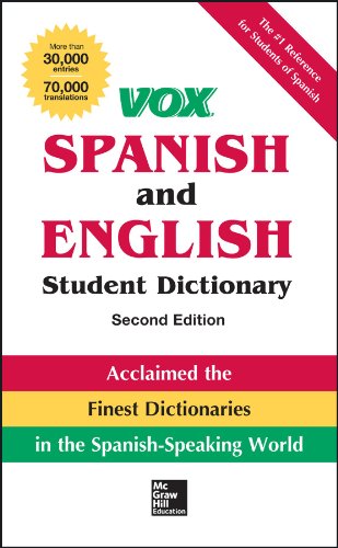VOX Spanish and English Student Dictionary, Hardcover, 2nd Edition