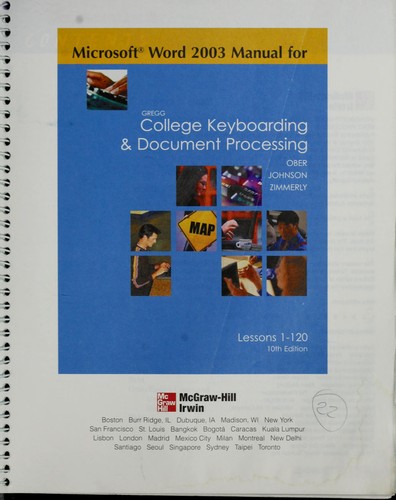 Gregg College Keyboarding&Document Processing (GDP), Word 2003 Manual, 10th Edition