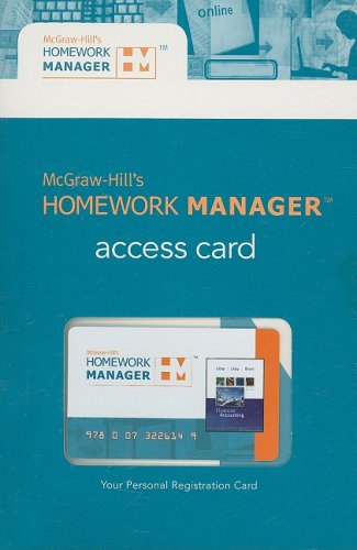 McGraw-Hill's Homework Manager Access Card to Accompany Financial Accounting