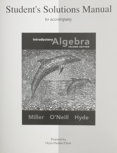 Student Solutions Manual for Introductory Algebra