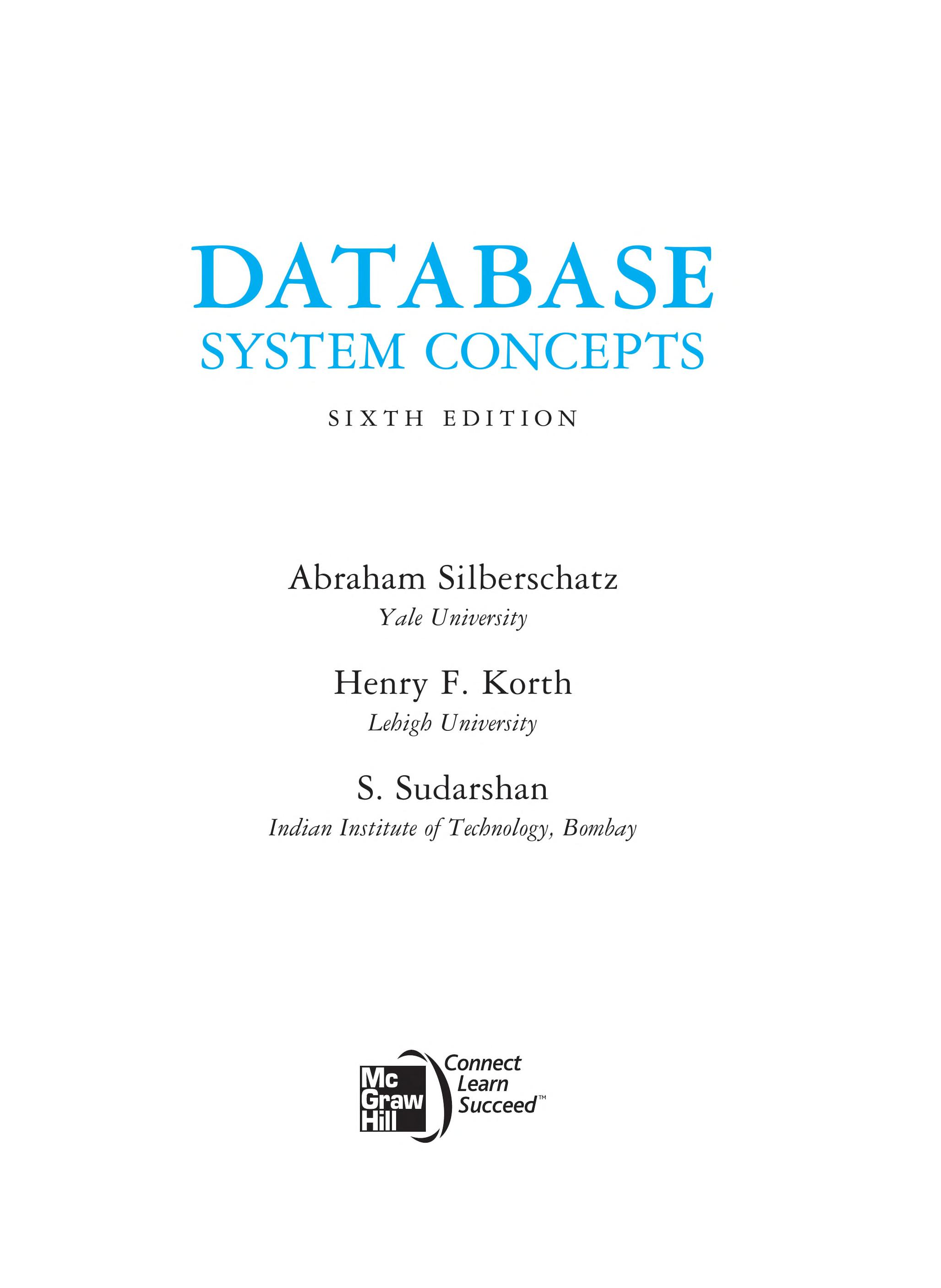 Database System Concepts