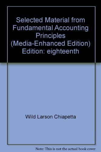 Selected Material From Fundamental Accounting Principles