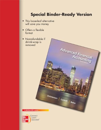 LOOSE-LEAF ADVANCED FINANCIAL ACCOUNTING