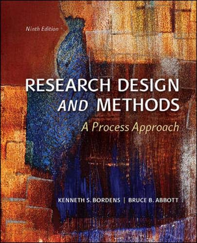 Research Design And Methods: A Process Approach