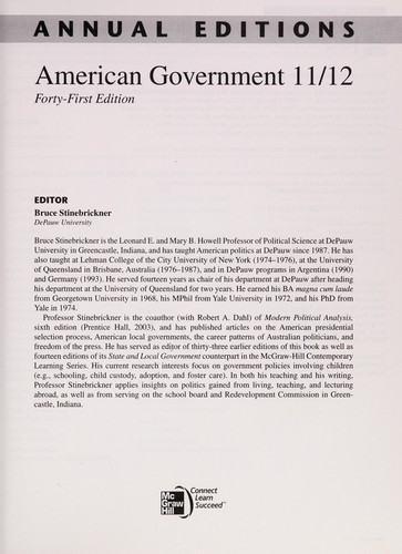 Annual Editions: American Government 11/12