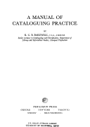 A Manual of Cataloguing Practice