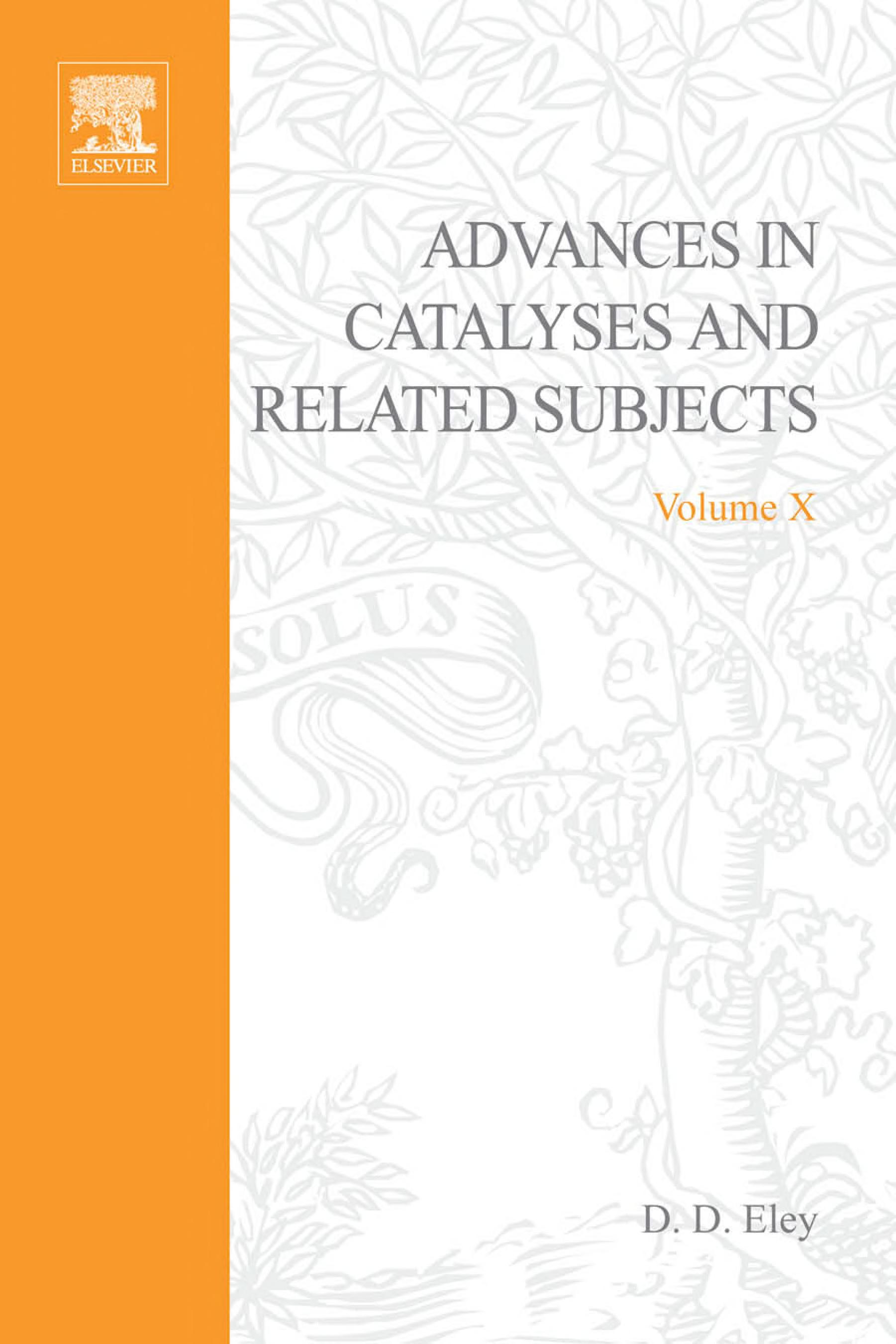 Advances In Catalysis And Related Subjects