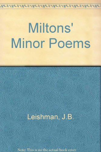 Milton'S Minor Poems