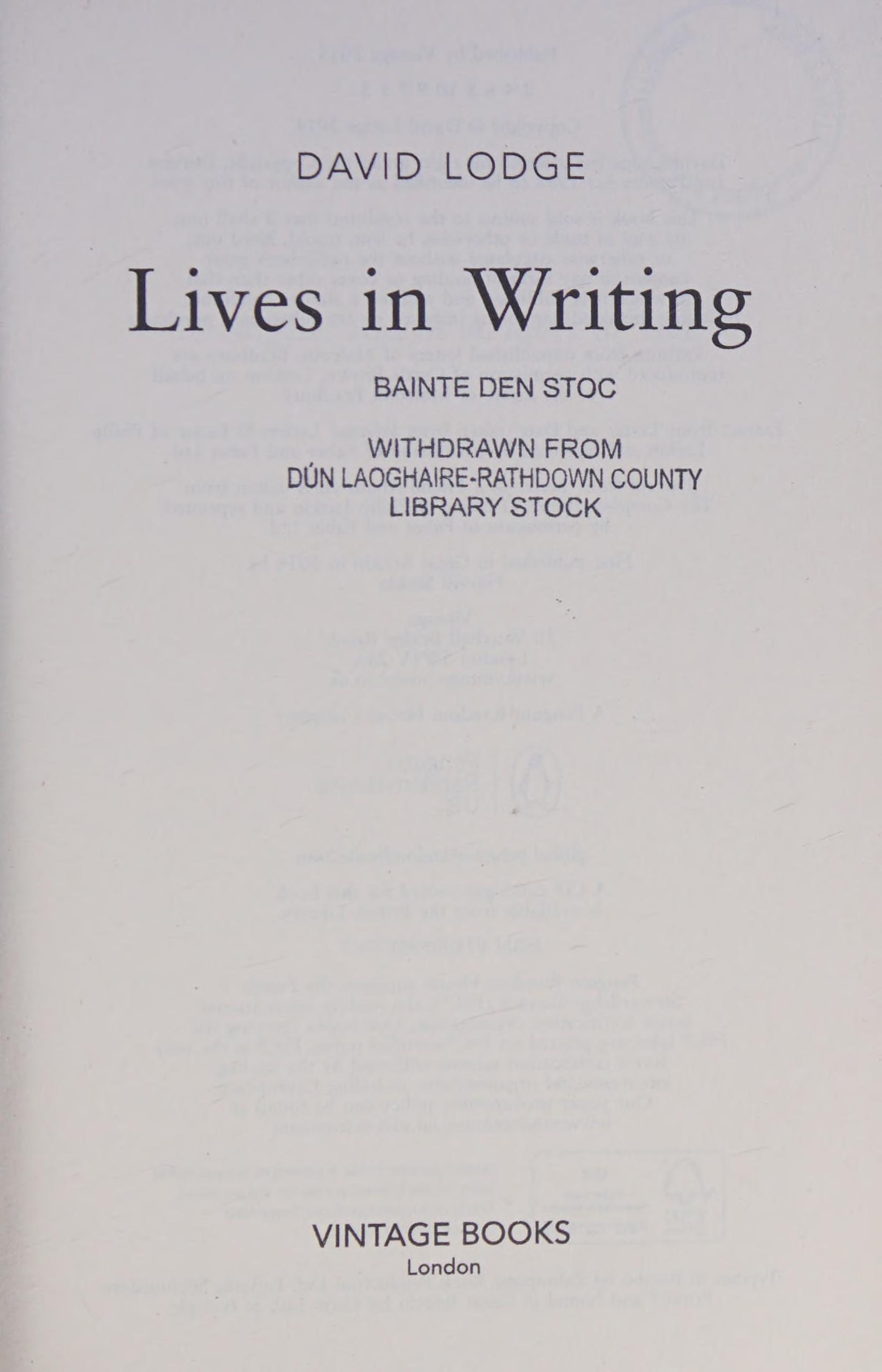 Lives in Writing