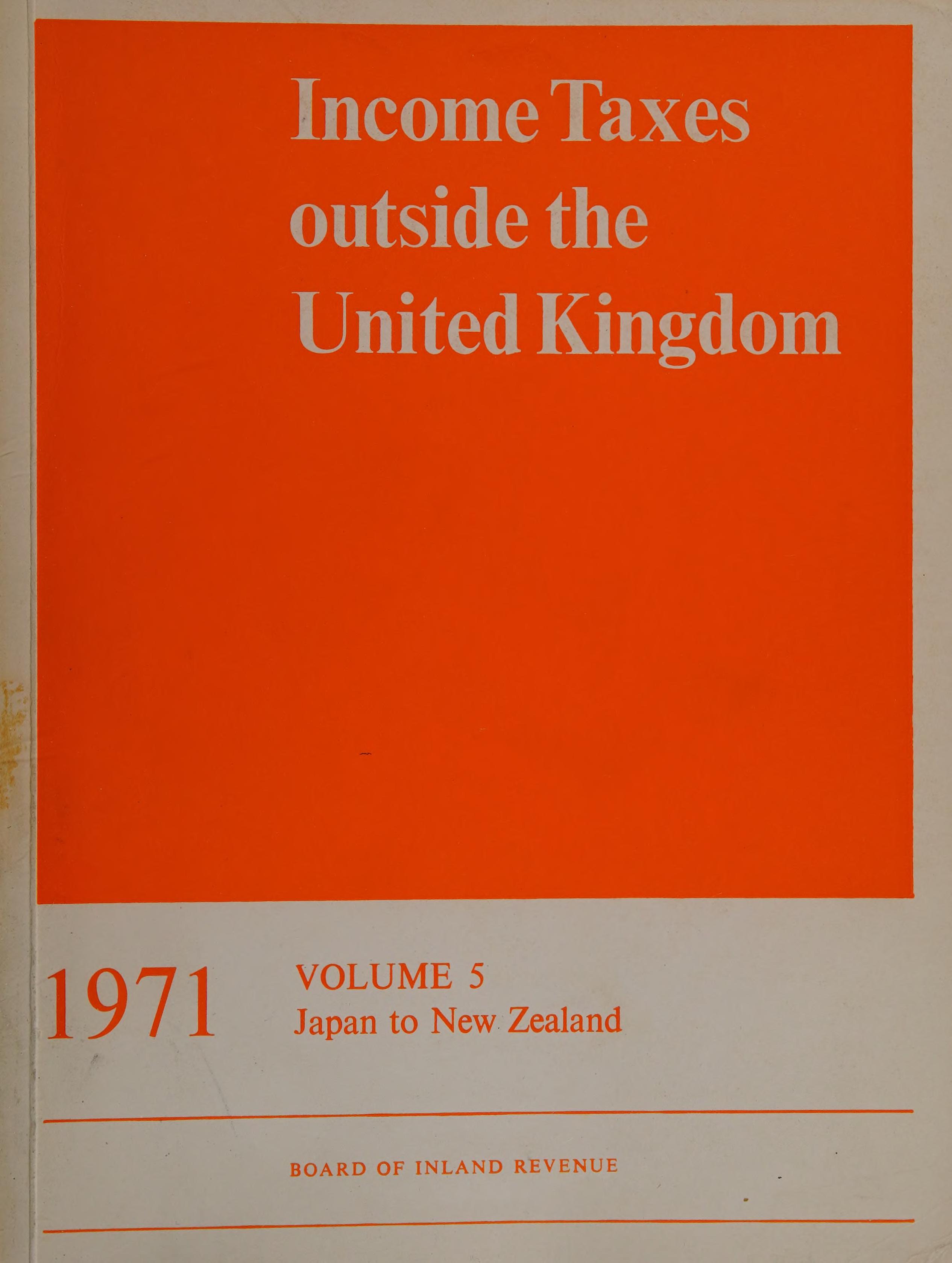 Income Taxes Outside the United Kingdom