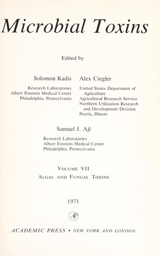 Microbial Toxins, Vol. 7