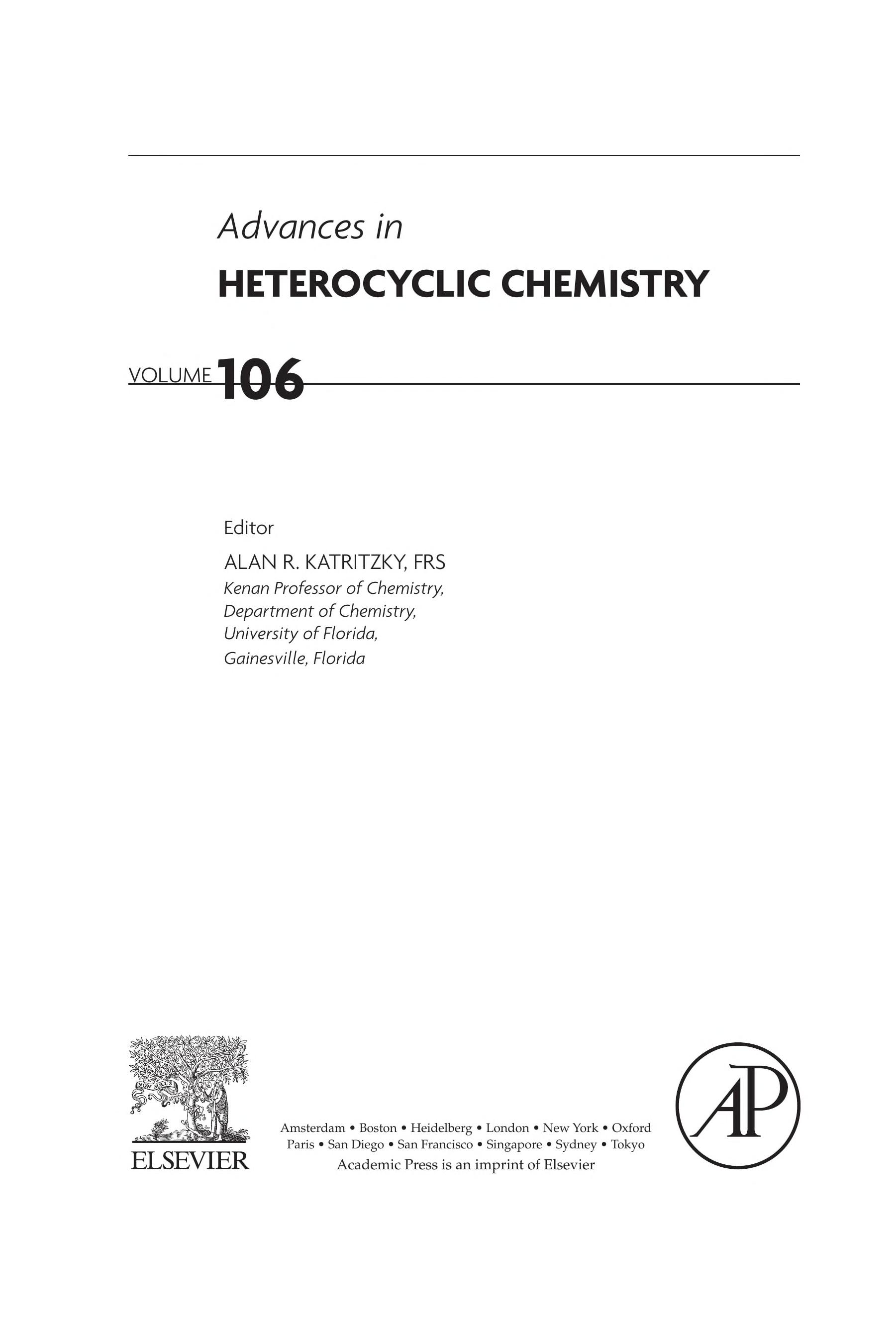 Advances in Heterocyclic Chemistry