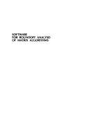 Software For Roundoff Analysis Of Matrix Algorithms