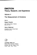Emotion: Theory, Research, And Experience, Vol. 4: The Measurement Of Emotions