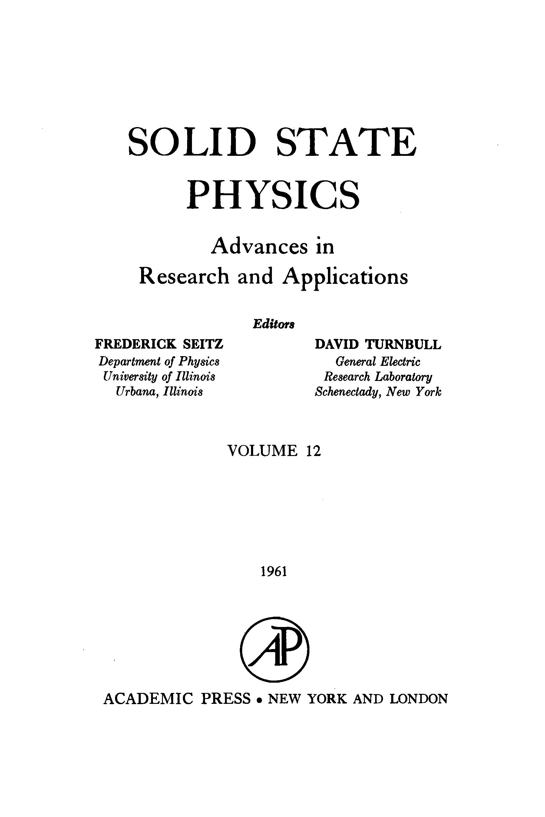 Solid State Physics