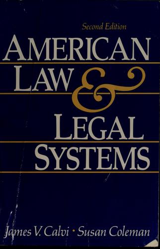 American Law And Legal Systems