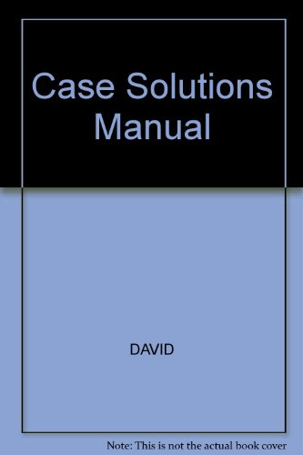 Case Solutions Manual