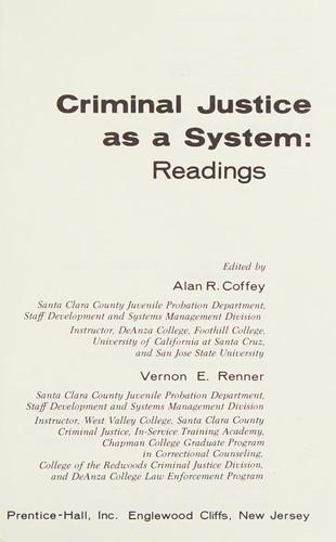 Criminal justice as a system: readings